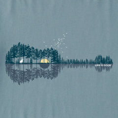Men's Pine Guitarscape Long Sleeve Crusher Tee
