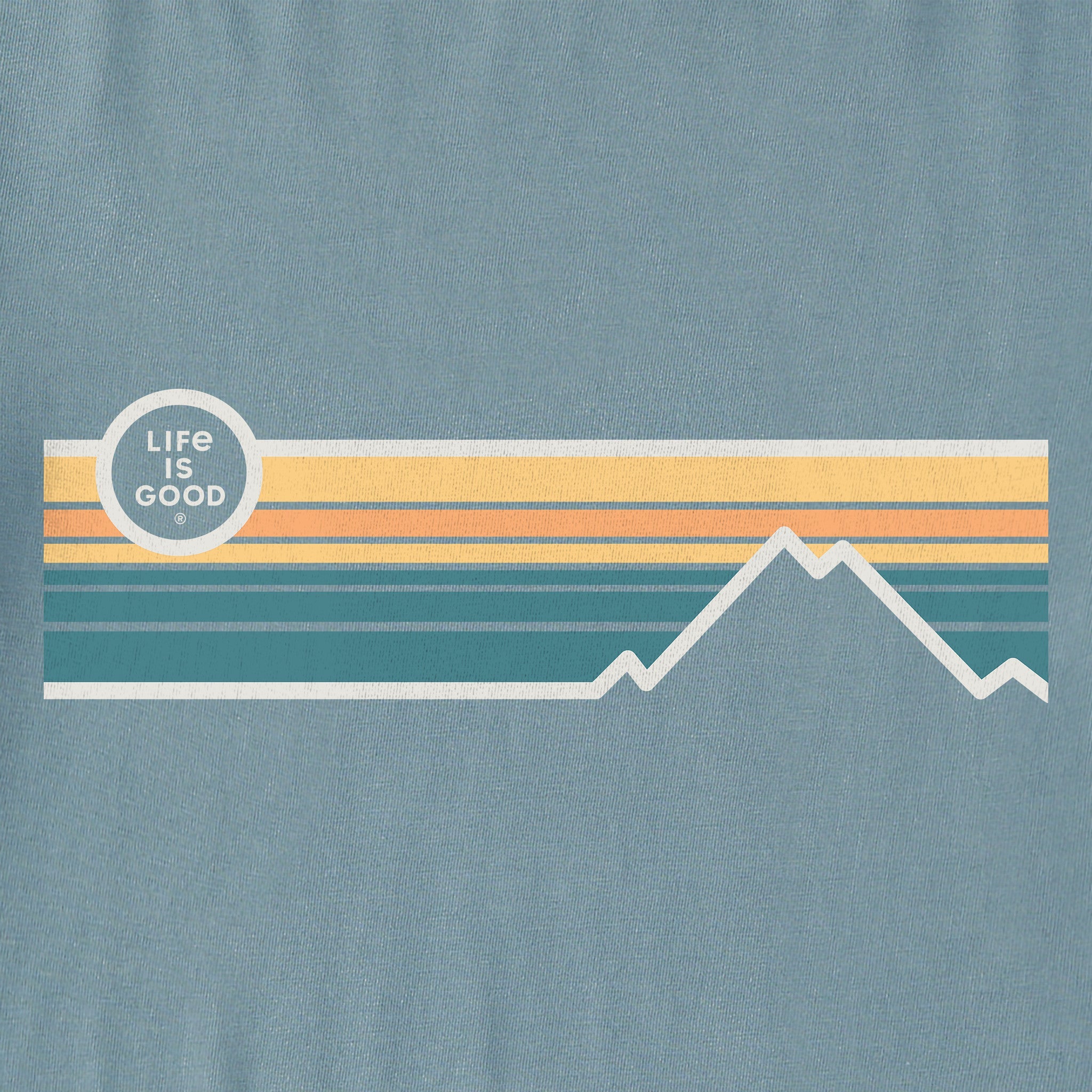Men's Stripe Mountains Long Sleeve Crusher Tee