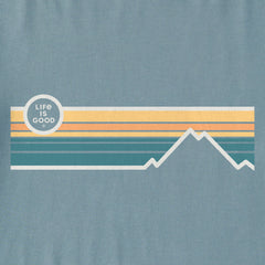 Men's Stripe Mountains Long Sleeve Crusher Tee