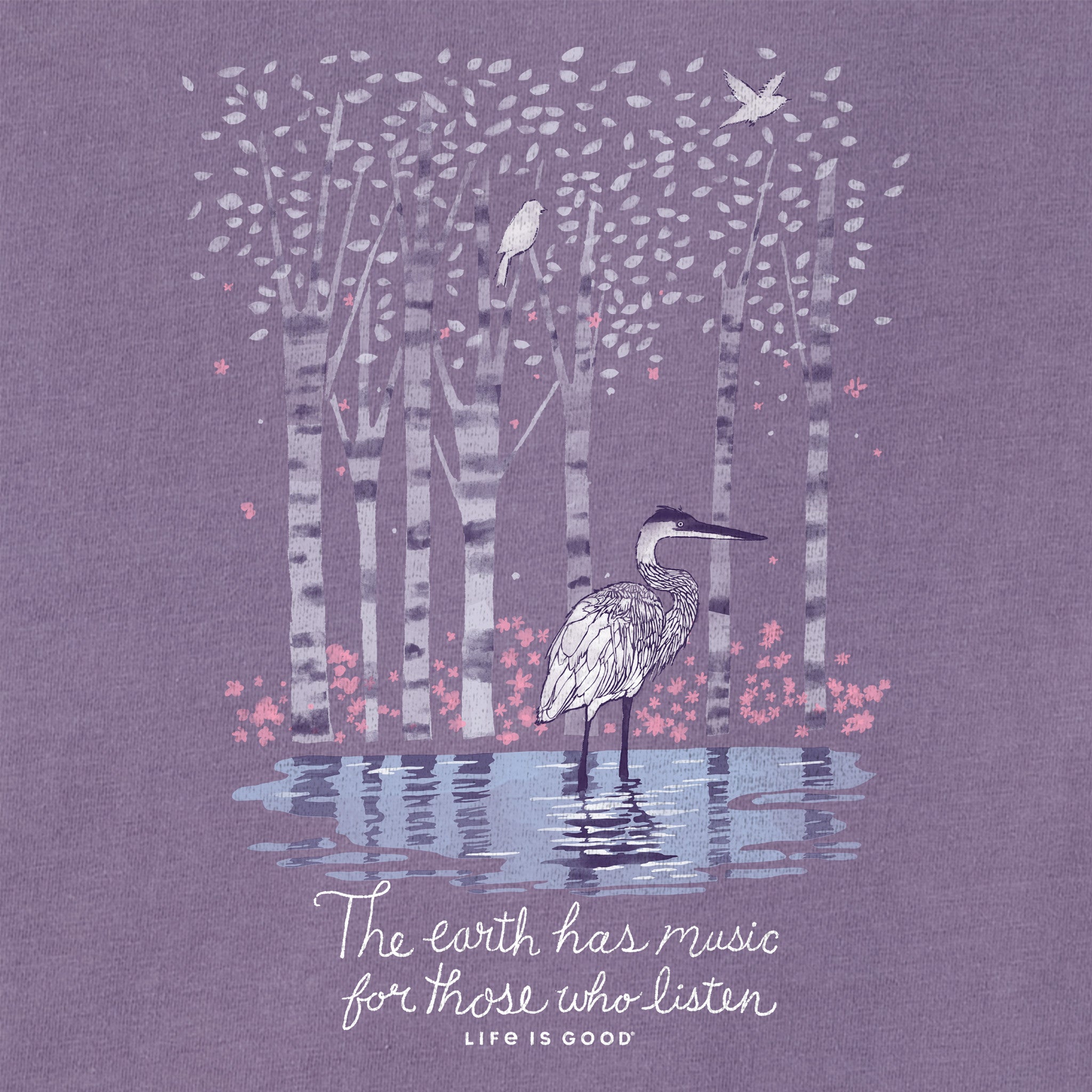 Women's Earth Has Music Heron Long Sleeve Crusher Vee