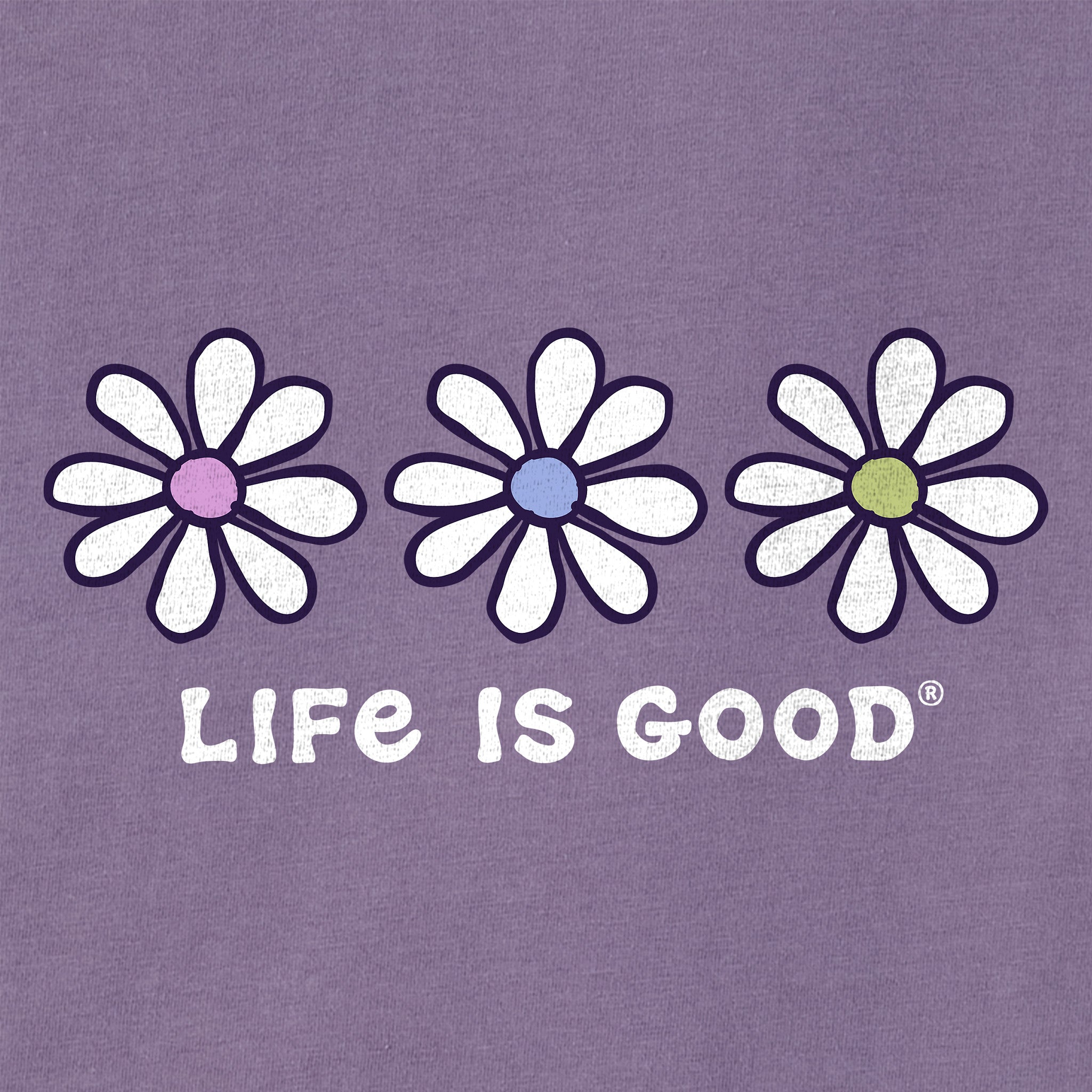 Women's 3 Daisies Long Sleeve Crusher Vee