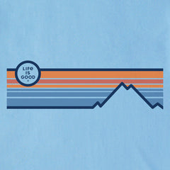 Men's Stripe Mountains Long Sleeve Crusher Tee