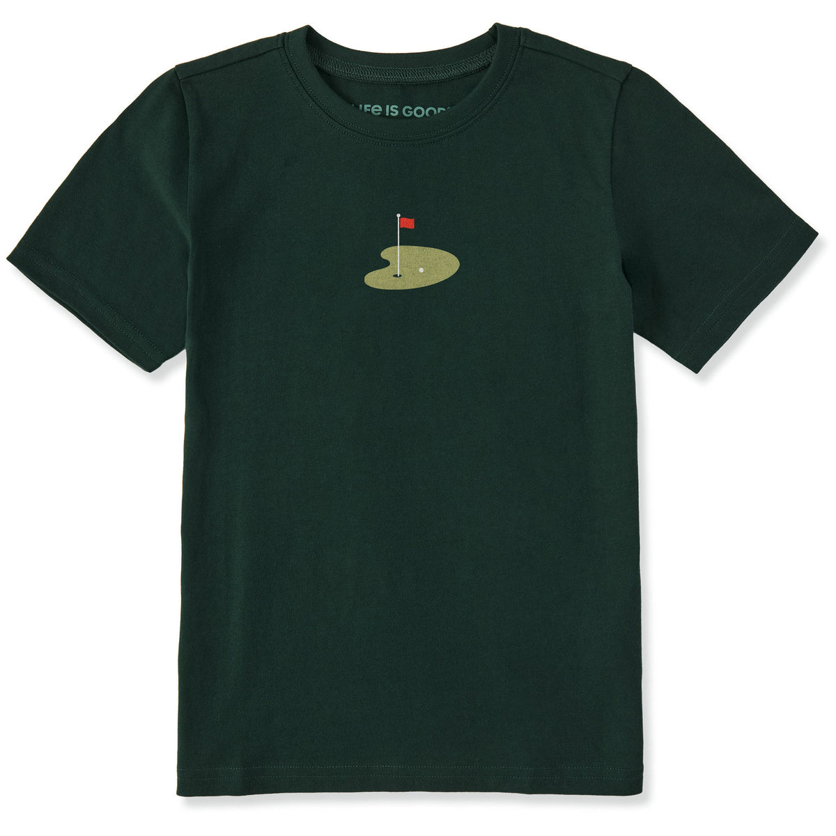 Kids Golf Green Short Sleeve Crusher Tee