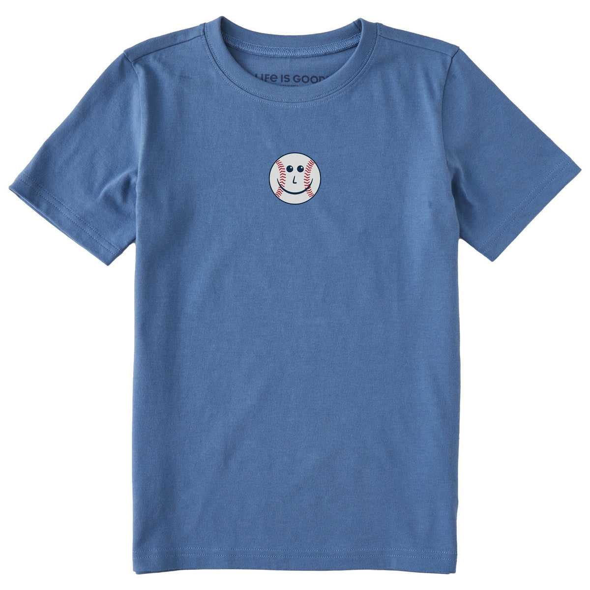 Kids Baseball Face Short Sleeve Crusher Tee