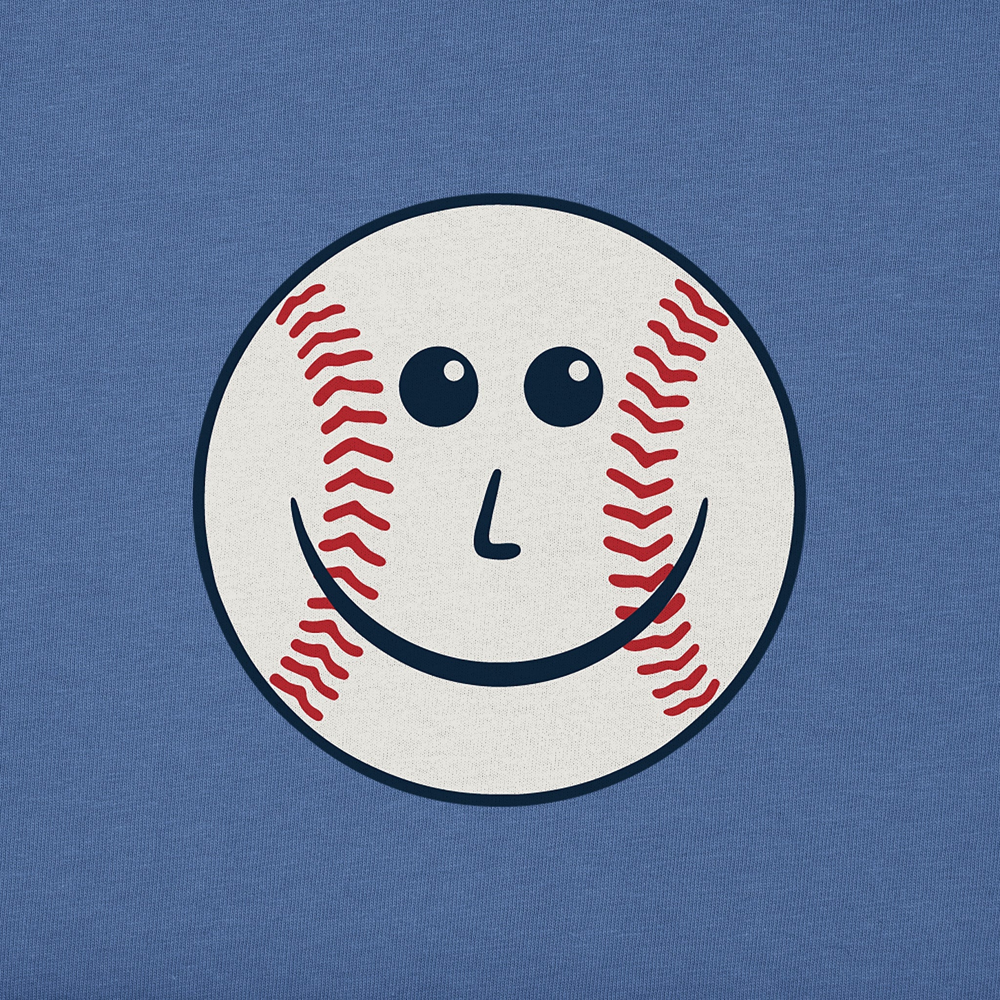 Kids Baseball Face Short Sleeve Crusher Tee