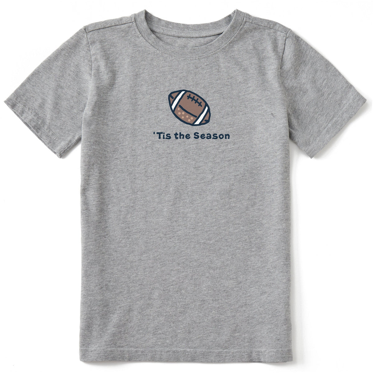 Kids Tis the Season Football Short Sleeve Crusher Tee