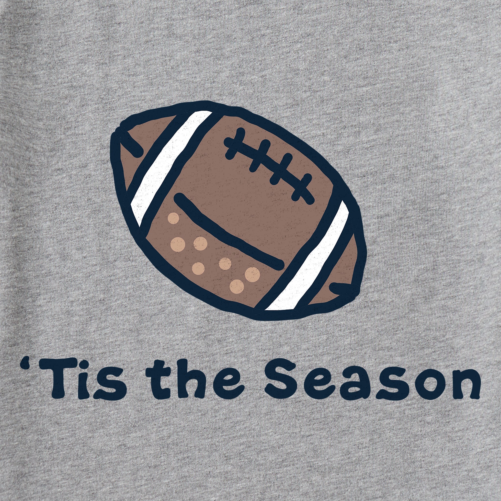 Kids Tis the Season Football Short Sleeve Crusher Tee