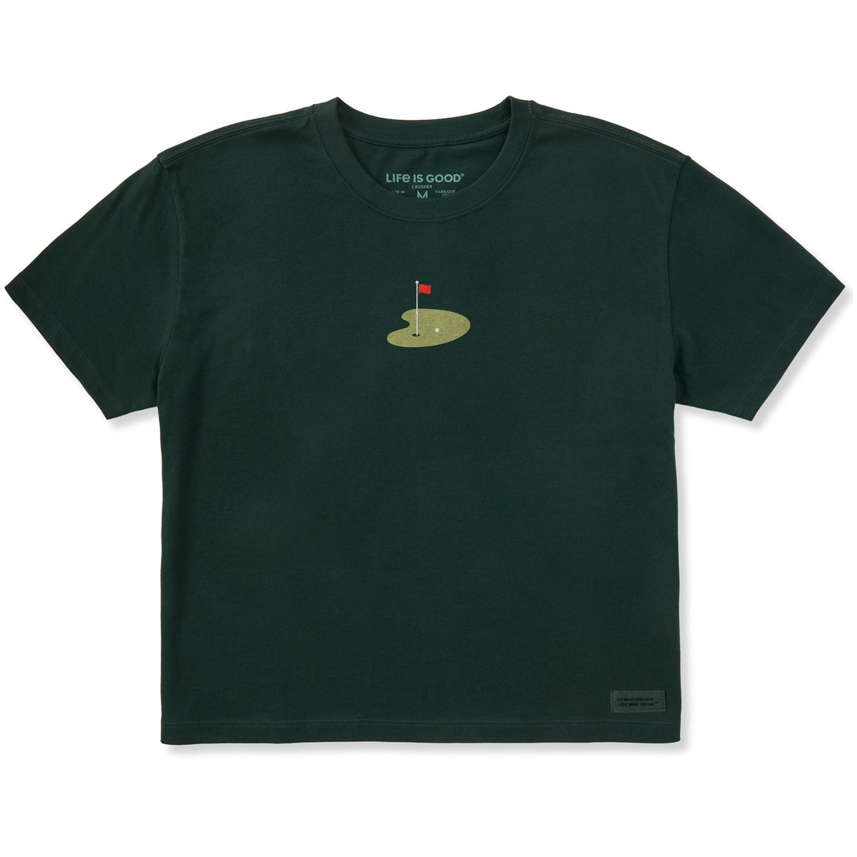 Women's Golf Green Short Sleeve Crusher Boxy Tee