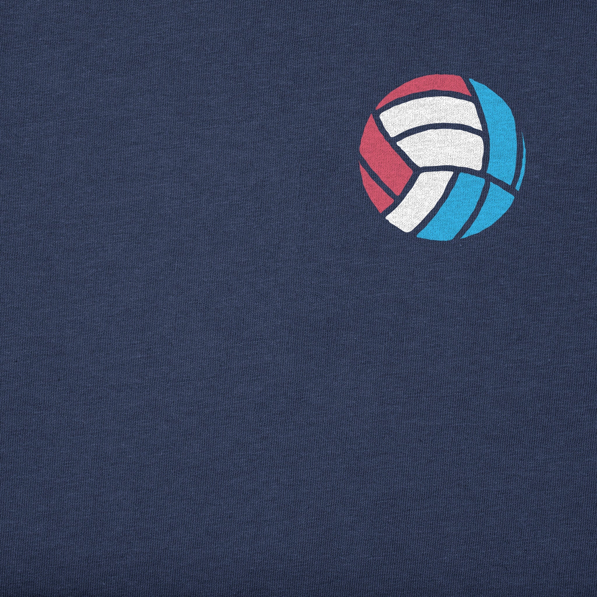 Men's Red White & Blue Volleyball Short Sleeve Tee
