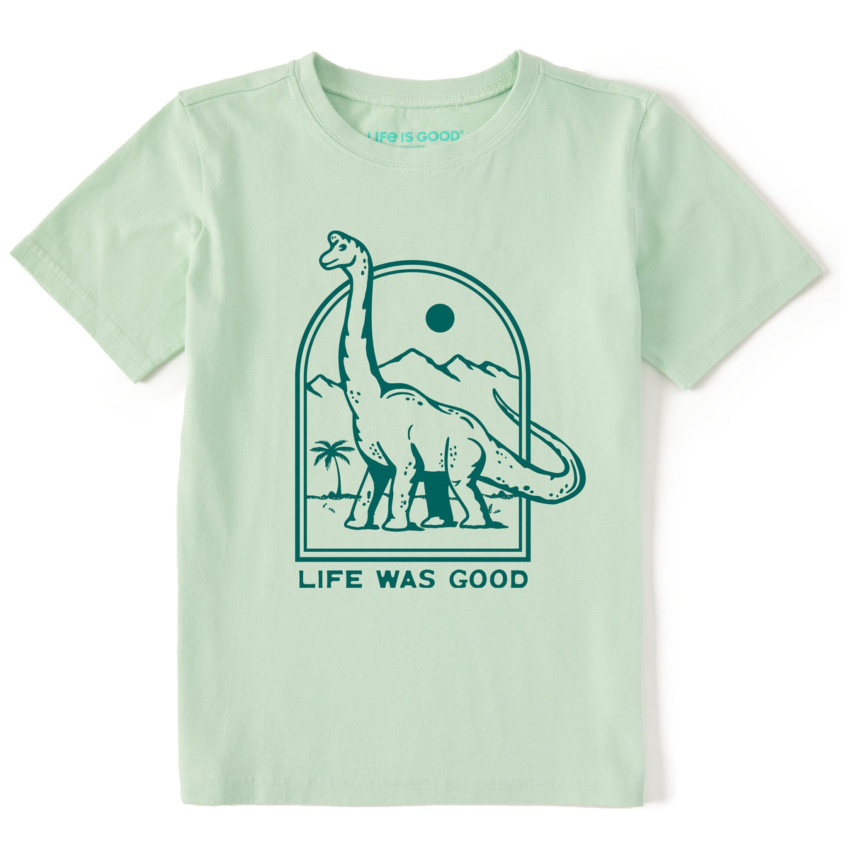 Kids Life Was Good Dinosaur Short Sleeve Crusher Tee