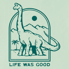 Kids Life Was Good Dinosaur Short Sleeve Crusher Tee