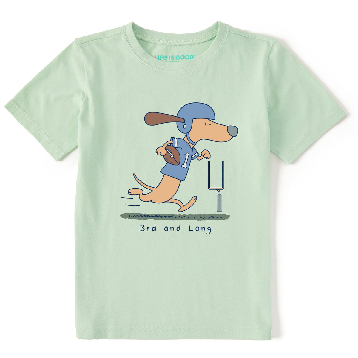 Kids 3rd and Long Dachshund Short Sleeve Crusher Tee