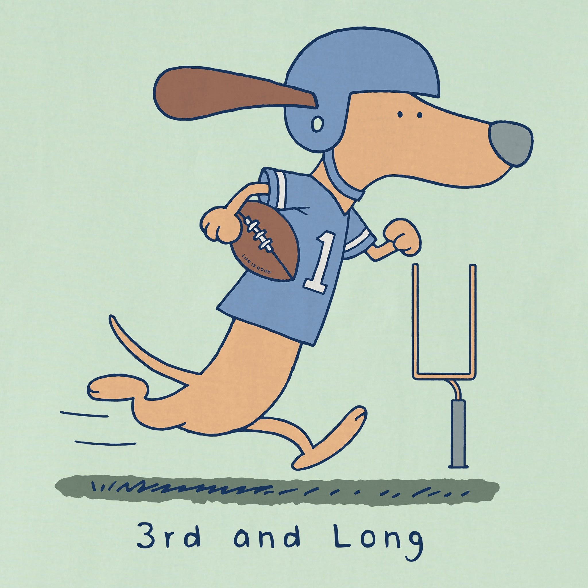 Kids 3rd and Long Dachshund Short Sleeve Crusher Tee