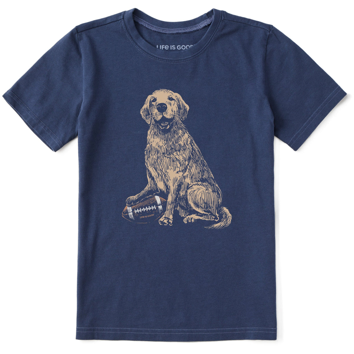 Kids Golden Football Short Sleeve Crusher Tee