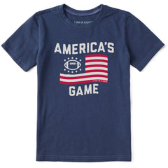 Kids America's Game Football Short Sleeve Crusher Tee