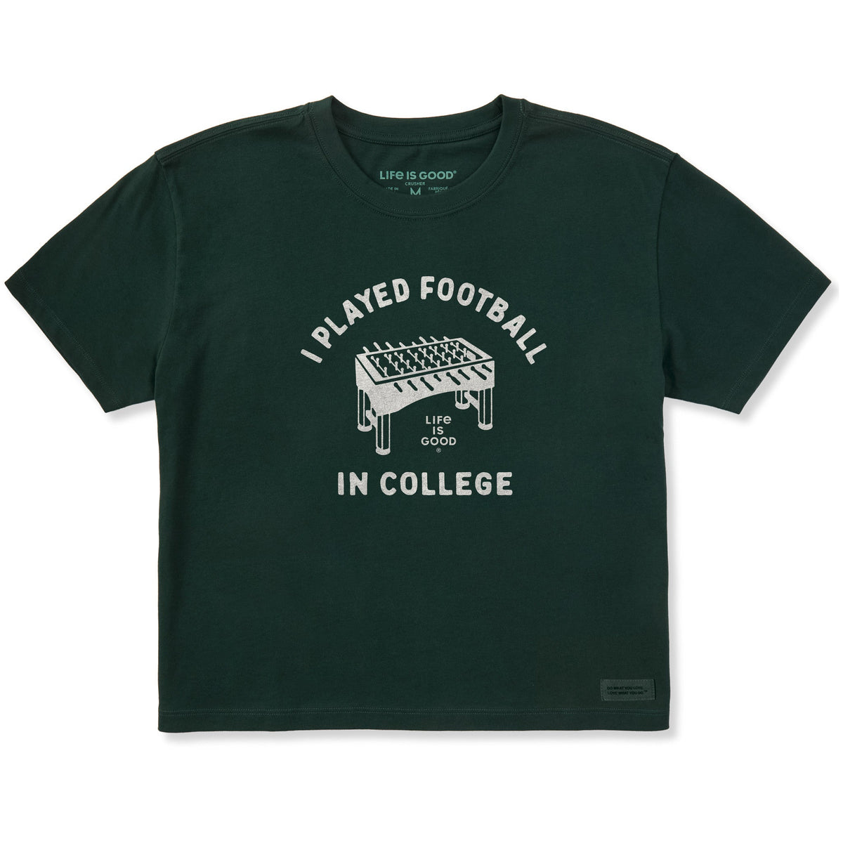 Women's I Played Football in College Short Sleeve Crusher Boxy Tee