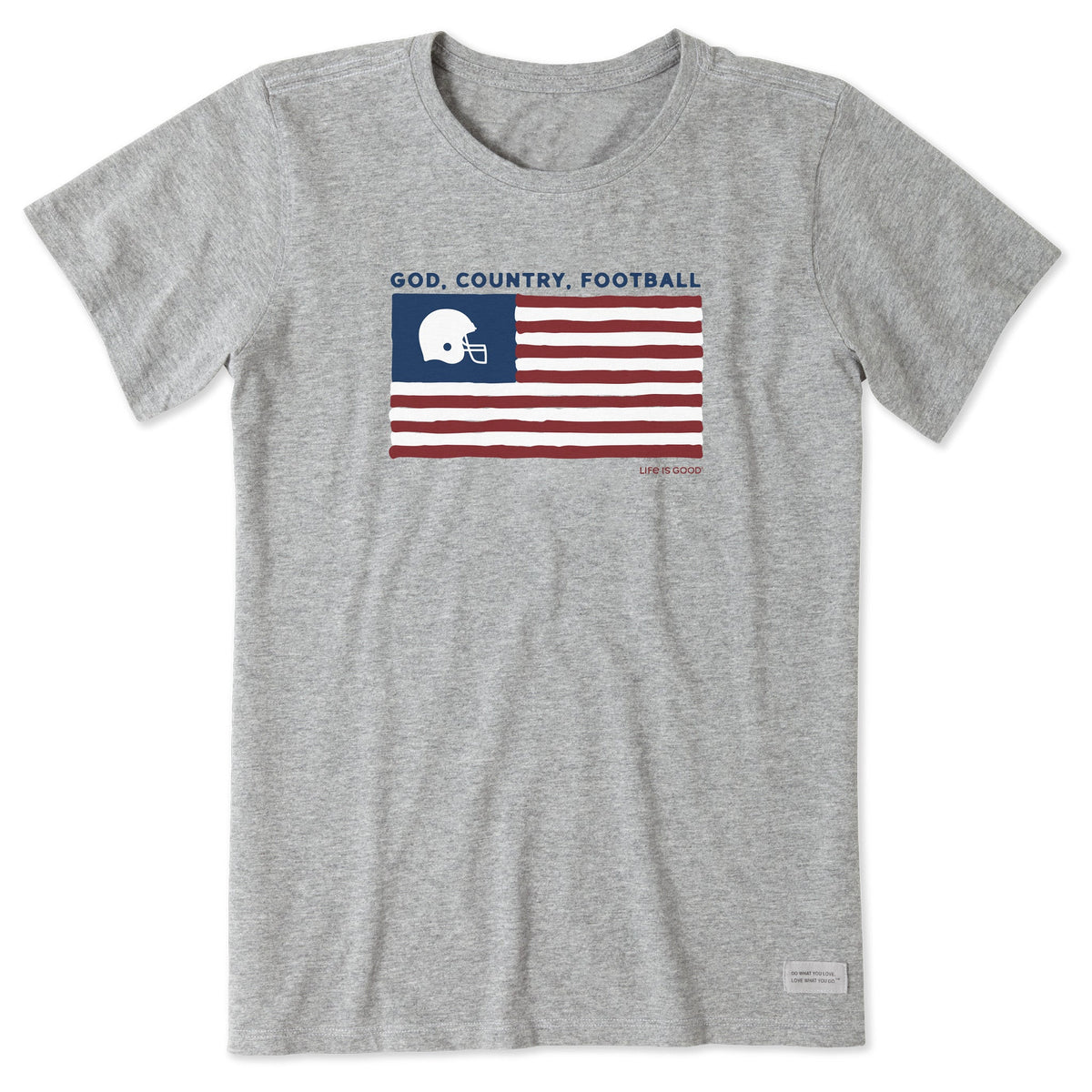 Women's God, Country, Football Short Sleeve Tee