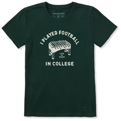 Women's I Played Football in College Short Sleeve Crusher Tee