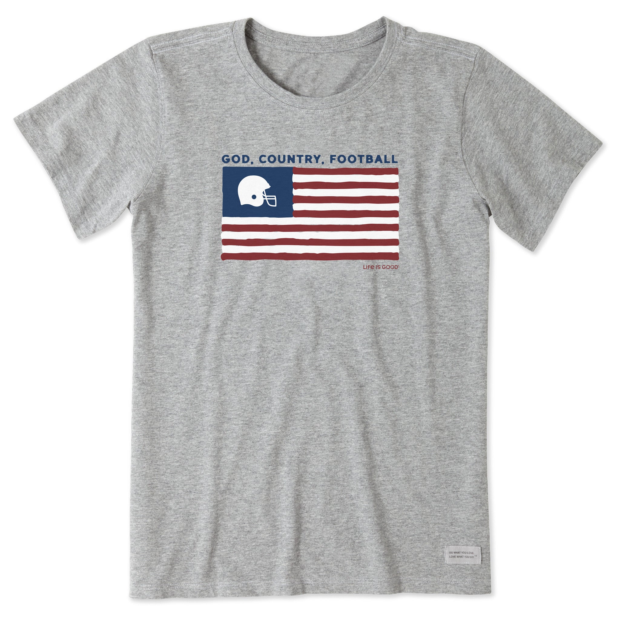 Women's God, Country, Football Short Sleeve Tee