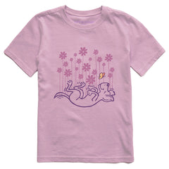 Kids Butterfly Dog Short Sleeve Crusher Tee