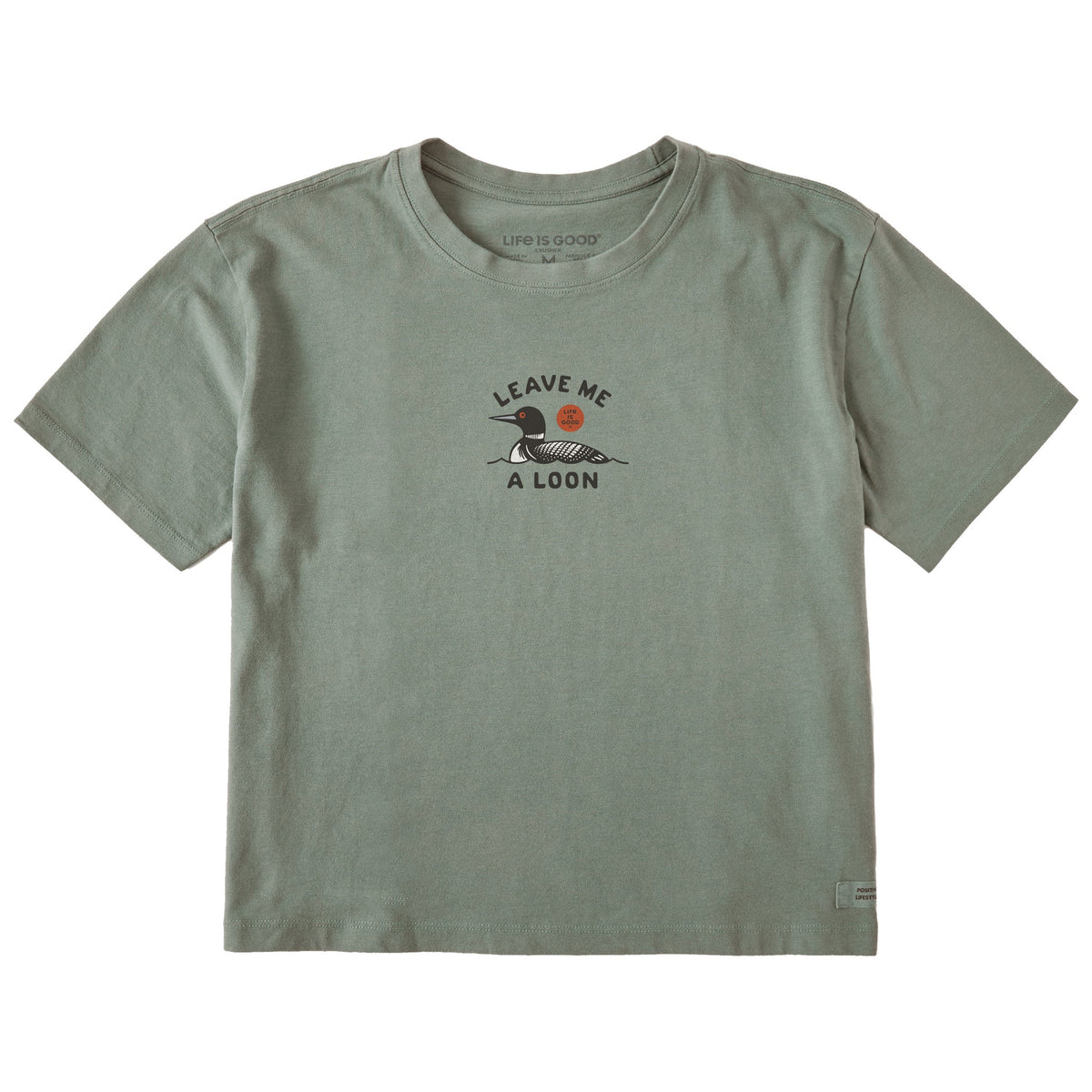 Women's Leave Me a Loon Short Sleeve Crusher Boxy Tee