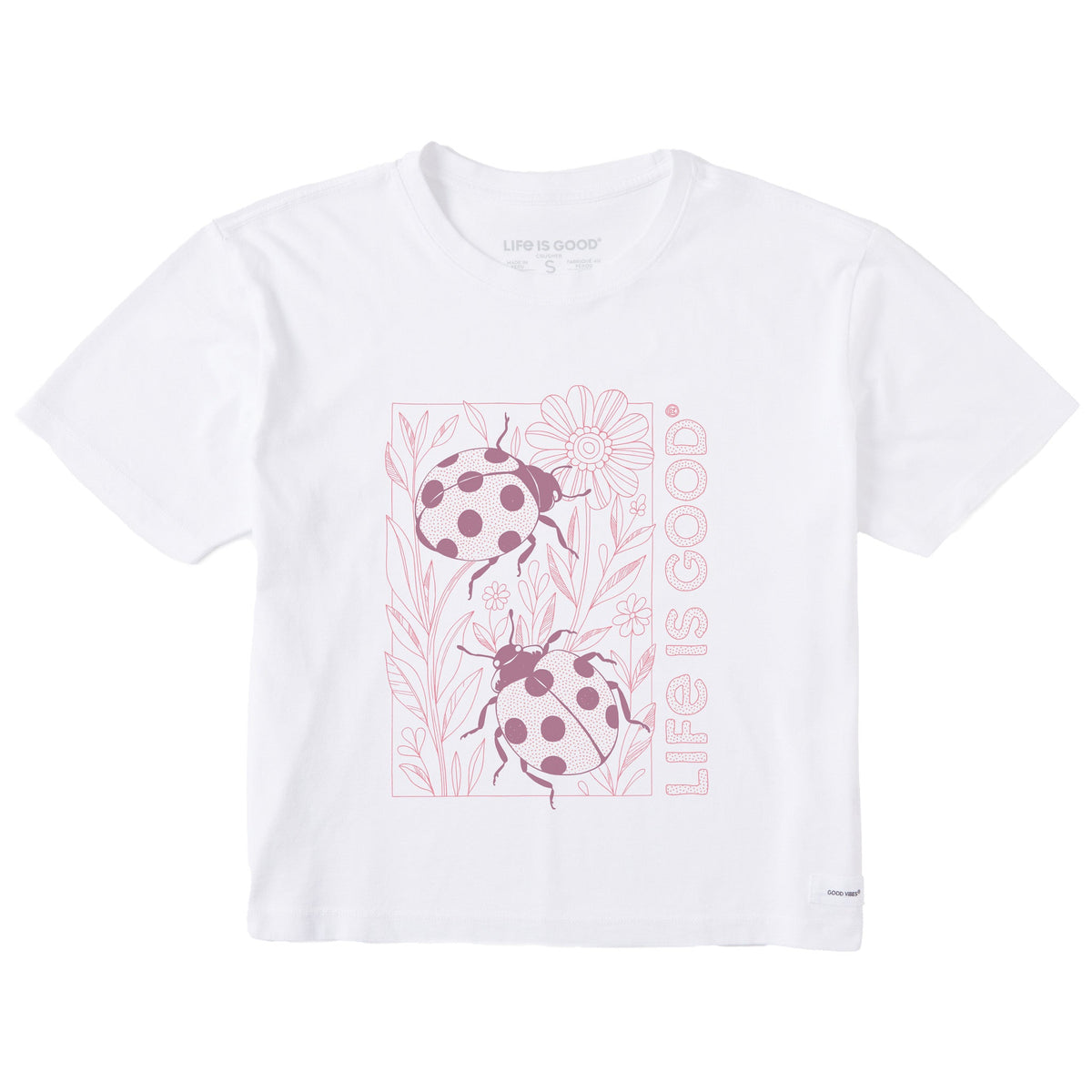 Women's Ladybug Duo Short Sleeve Crusher Boxy Tee