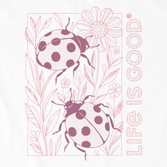 Women's Ladybug Duo Short Sleeve Crusher Boxy Tee
