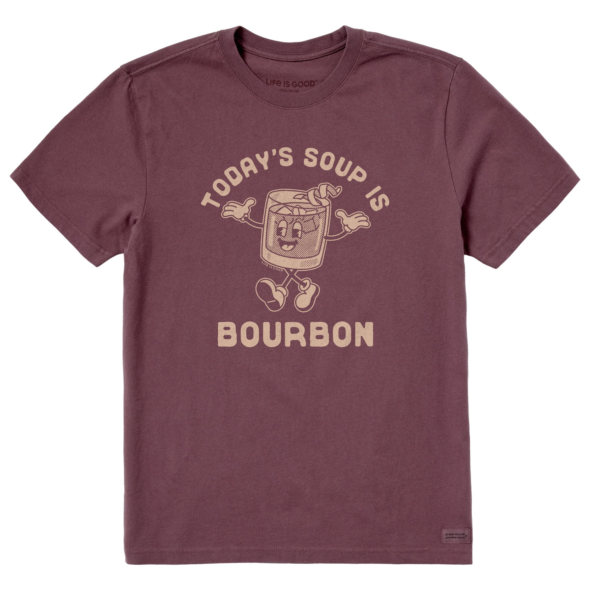 Men's Today's Soup is Bourbon Short Sleeve Crusher Tee
