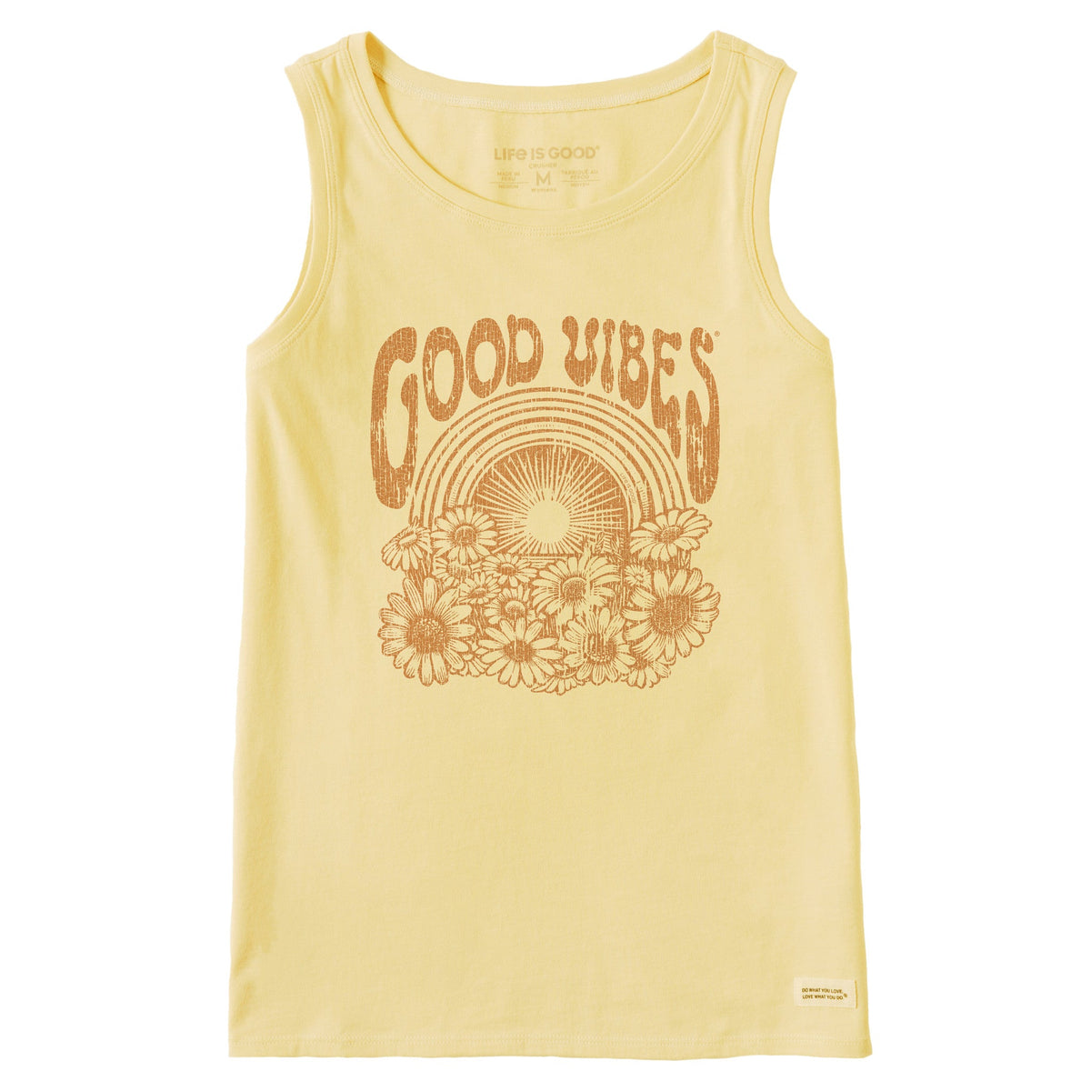 Women's Good Vibes Flowers Crusher Tank