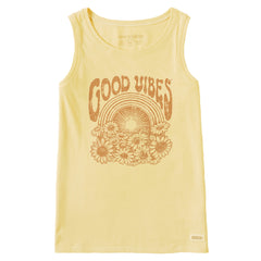 Women's Good Vibes Flowers Crusher Tank