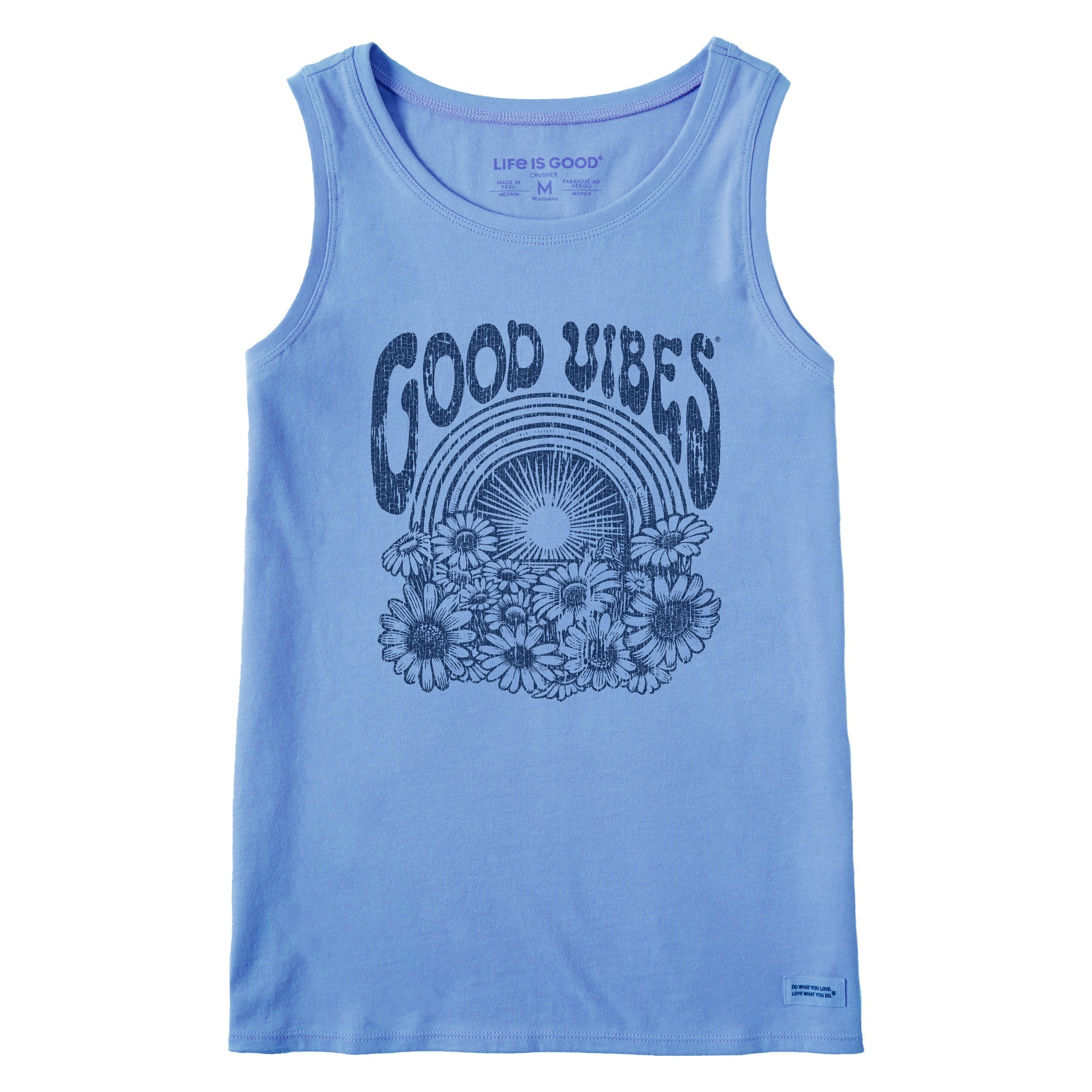 Women's Good Vibes Flowers Crusher Tank