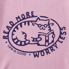Kids Read More Cat Short Sleeve Crusher Tee