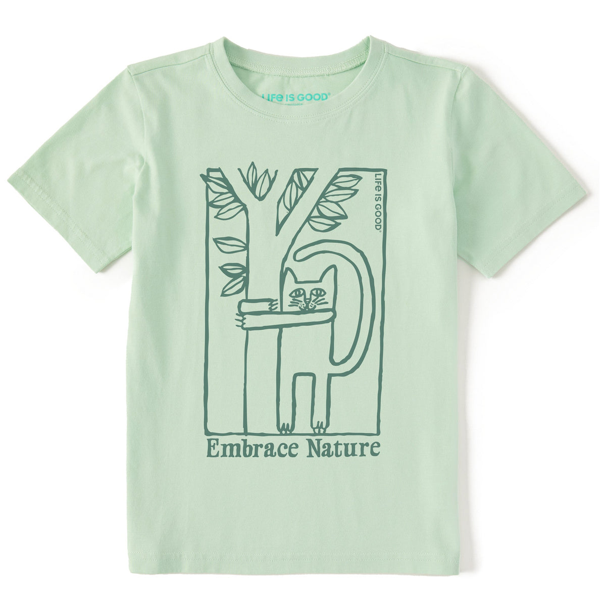 Kids Embrace Nature Cat Short Sleeve Crusher Tee