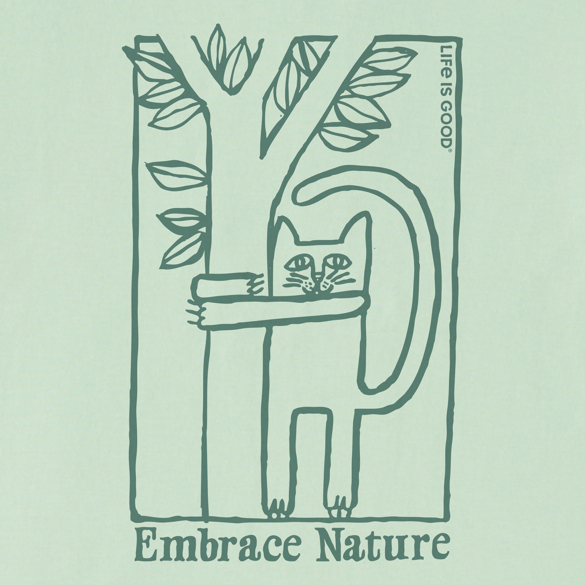 Kids Embrace Nature Cat Short Sleeve Crusher Tee