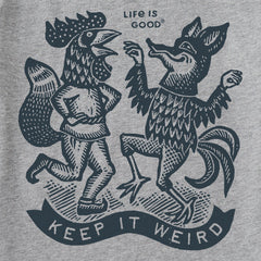 Kids Keep it Weird Chicken Fox Short Sleeve Crusher Tee