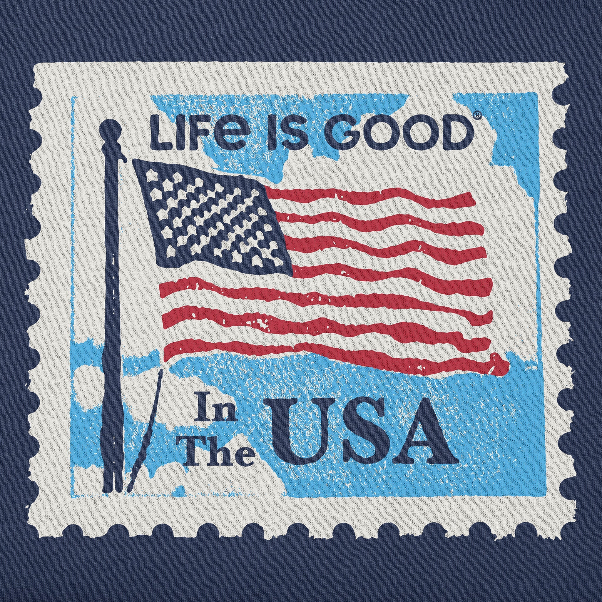 Men's USA Flag Stamp Short Sleeve Tee
