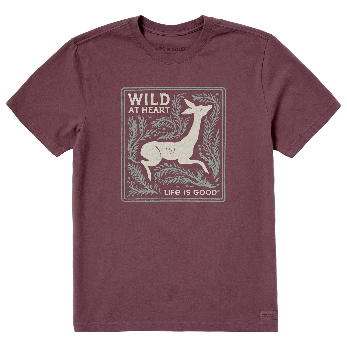 Men's Wild at Heart Deer Short Sleeve Crusher Tee