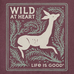 Men's Wild at Heart Deer Short Sleeve Crusher Tee