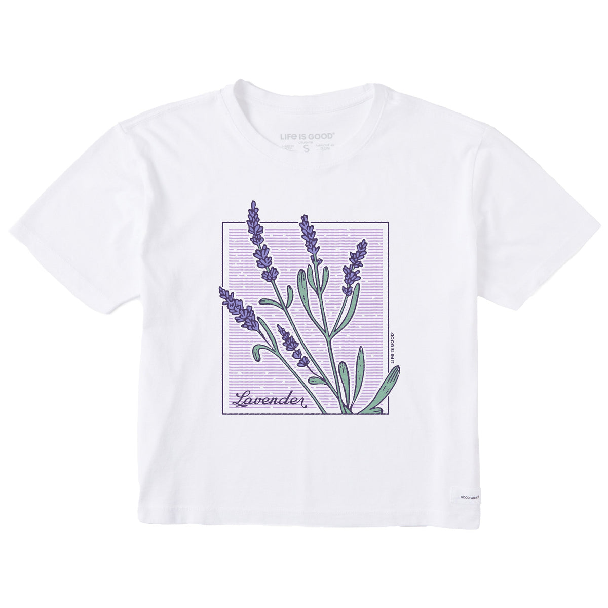 Women's Lavender Box Short Sleeve Crusher Boxy Tee