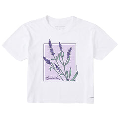 Women's Lavender Box Short Sleeve Crusher Boxy Tee