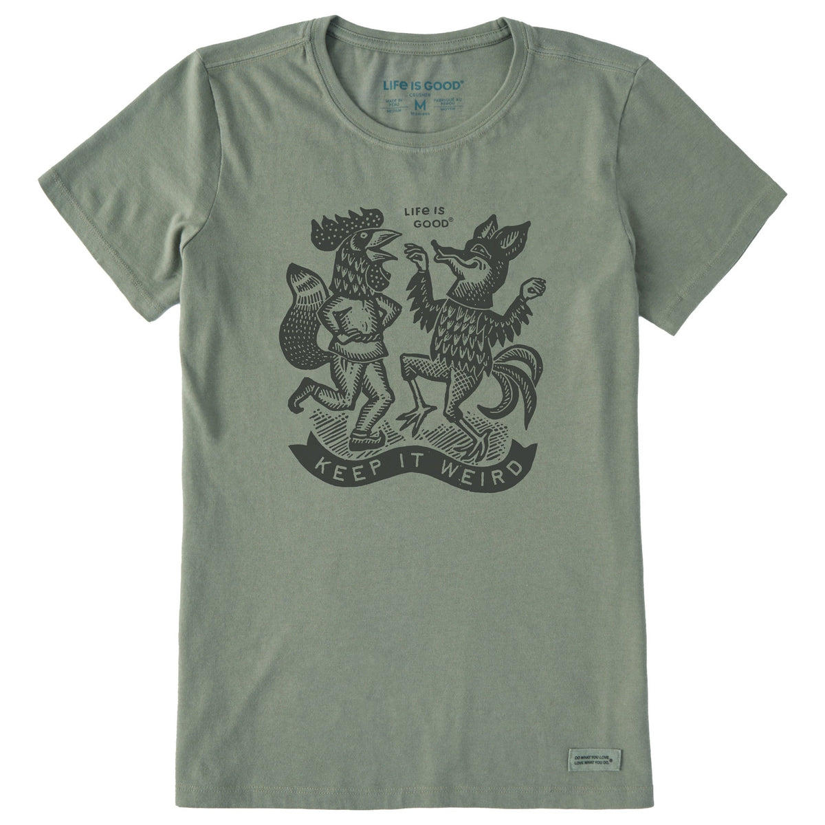 Women's Keep it Weird Chicken Fox Short Sleeve Crusher Tee