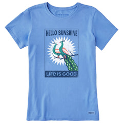 Women's Hello Sunshine Peacock Short Sleeve Tee