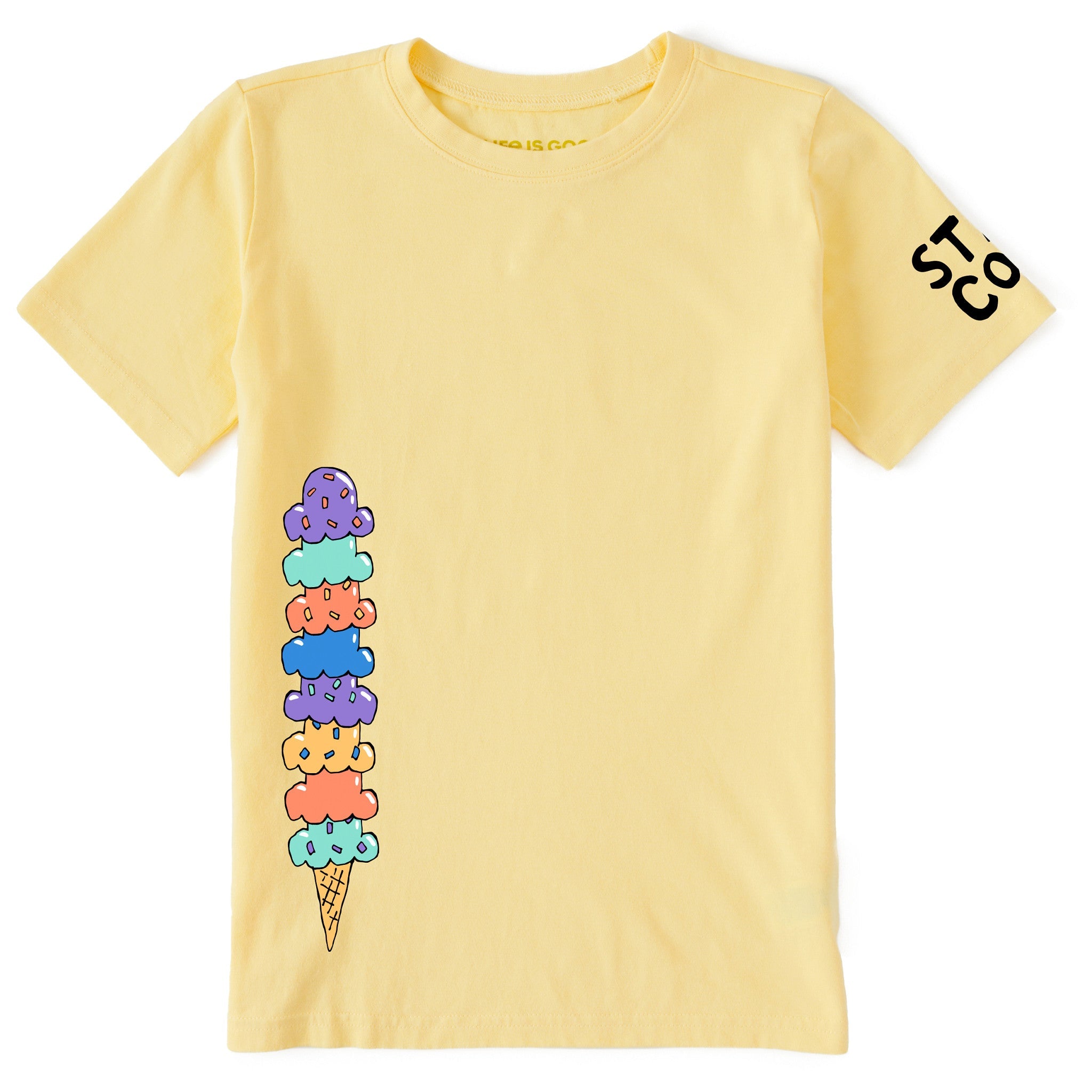 Kids Ice Cream Scoops Short Sleeve Crusher Tee