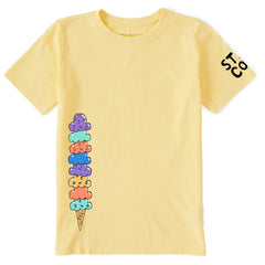 Kids Ice Cream Scoops Short Sleeve Crusher Tee