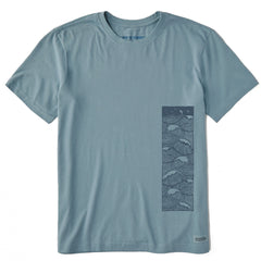 Men's Wave Woodblock Short Sleeve Crusher Tee