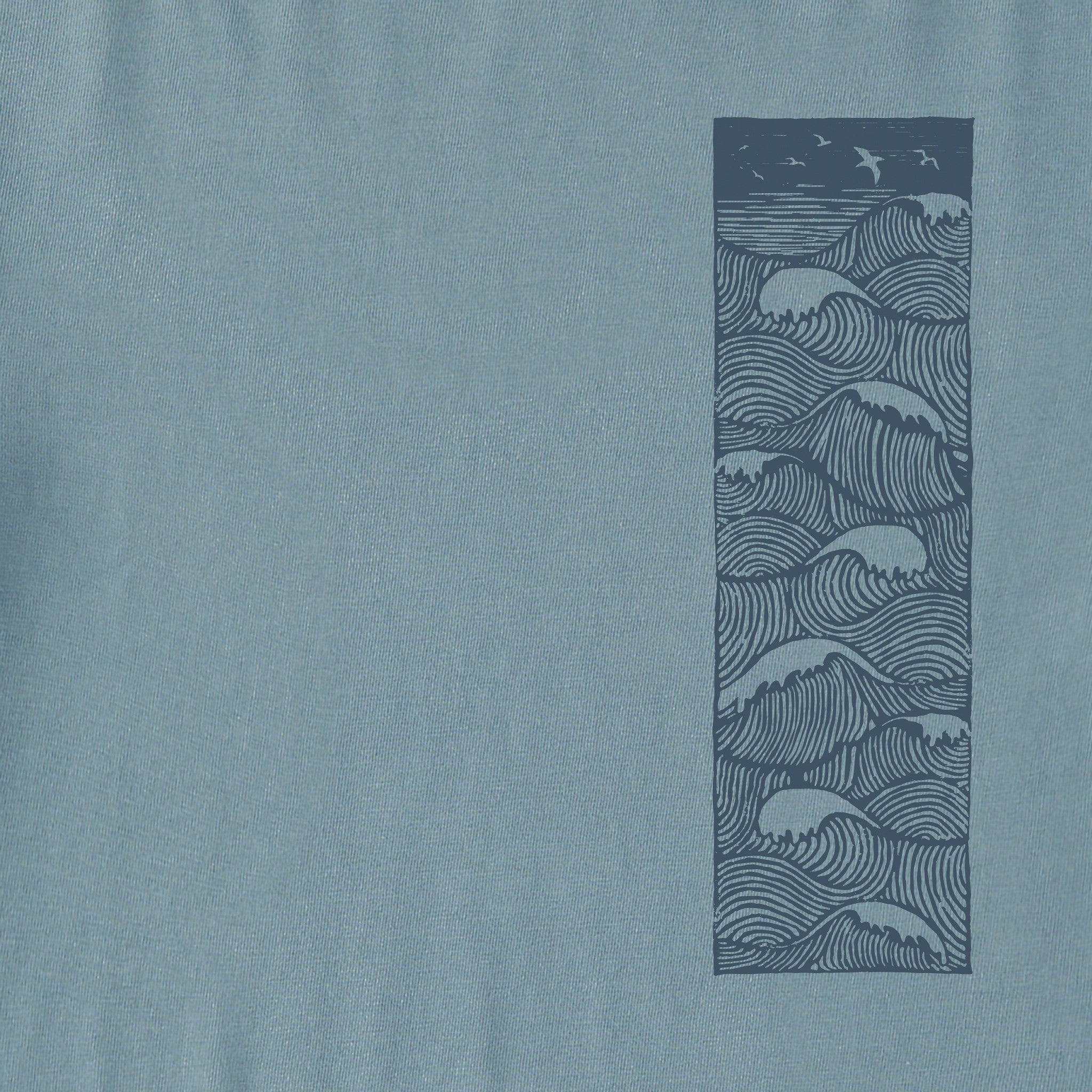 Men's Wave Woodblock Short Sleeve Crusher Tee