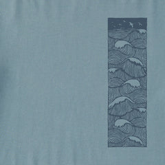 Men's Wave Woodblock Short Sleeve Crusher Tee
