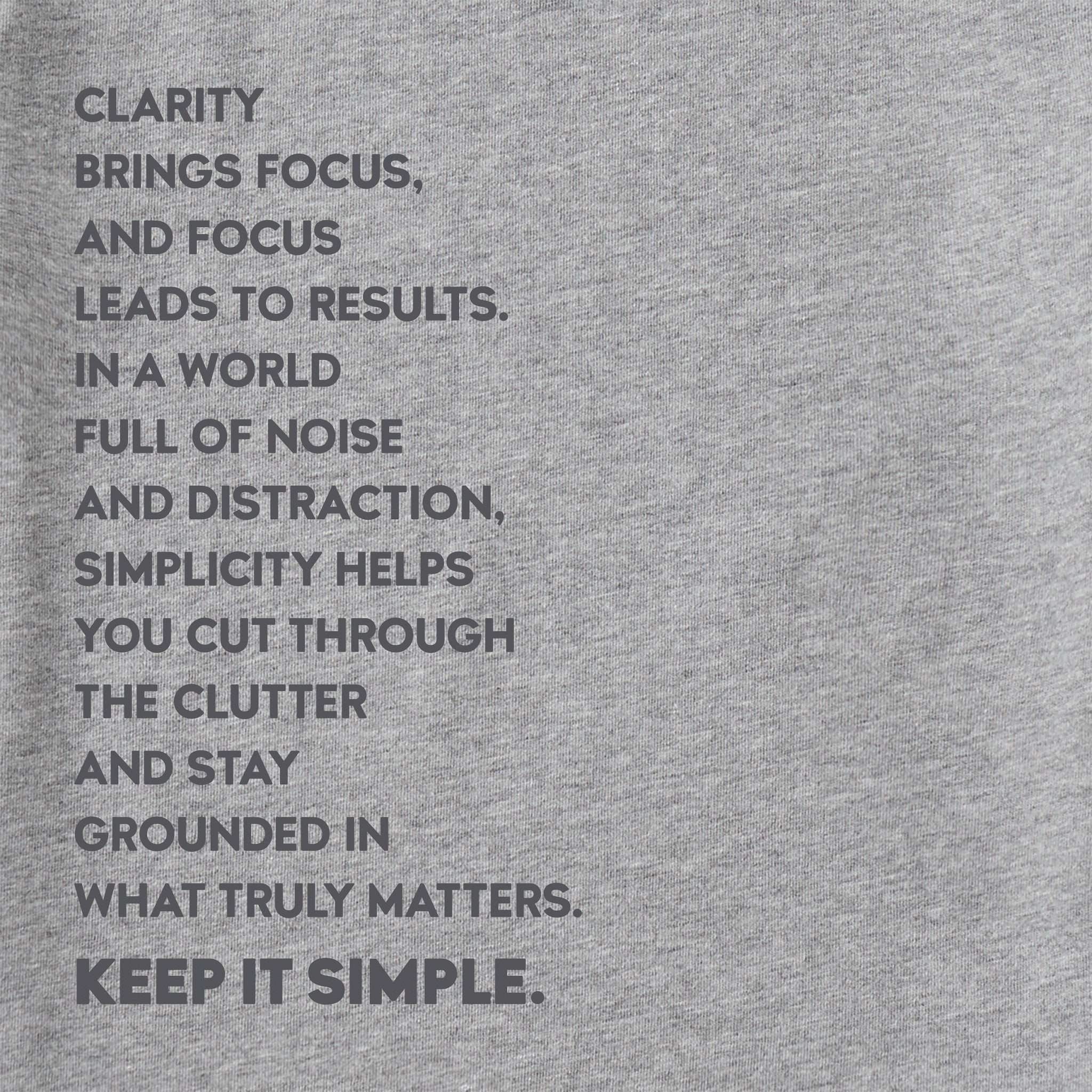 Men's Keep it Simple Quote Short Sleeve Crusher Tee