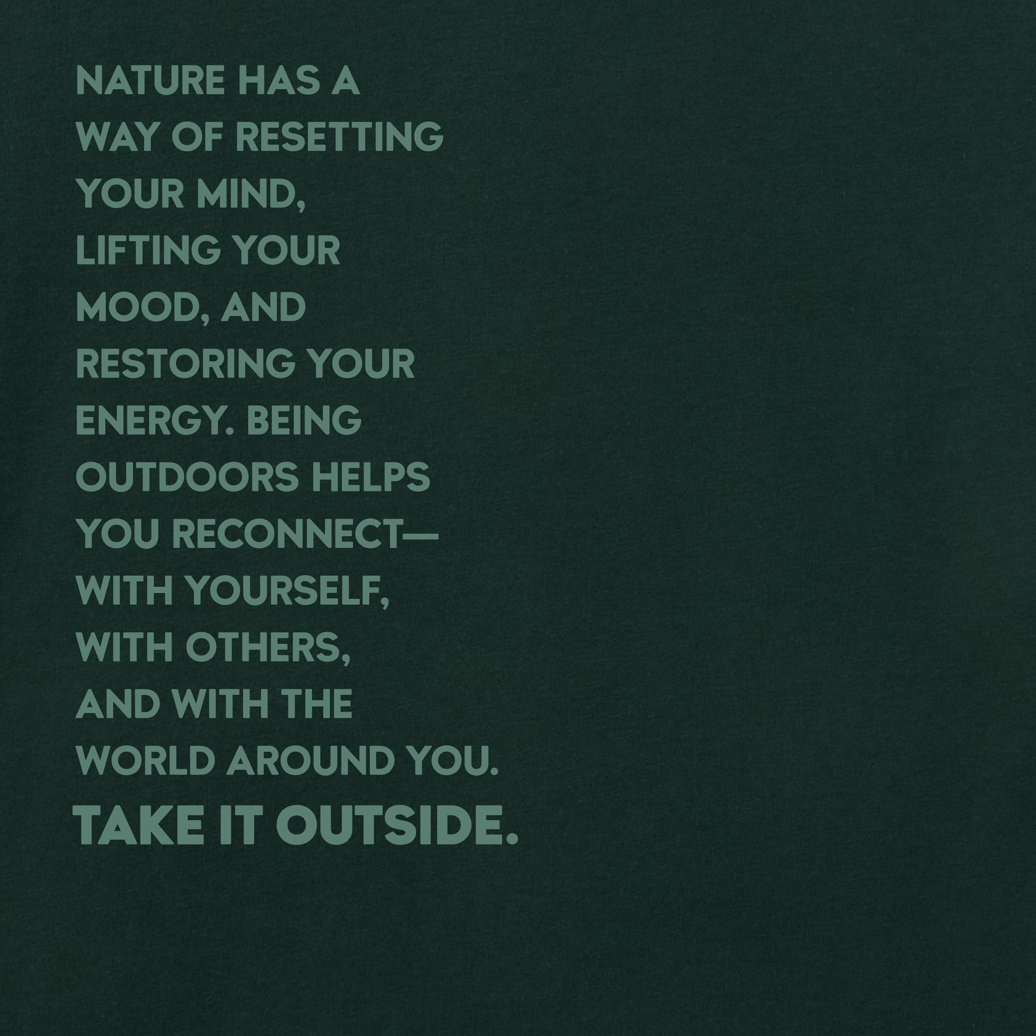 Men's Take it Outside Quote Short Sleeve Crusher Tee