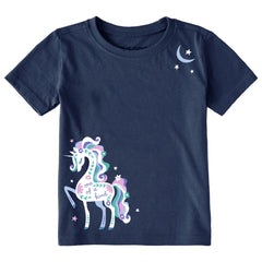 Celestial Unicorn Short Sleeve Toddler Crusher Tee